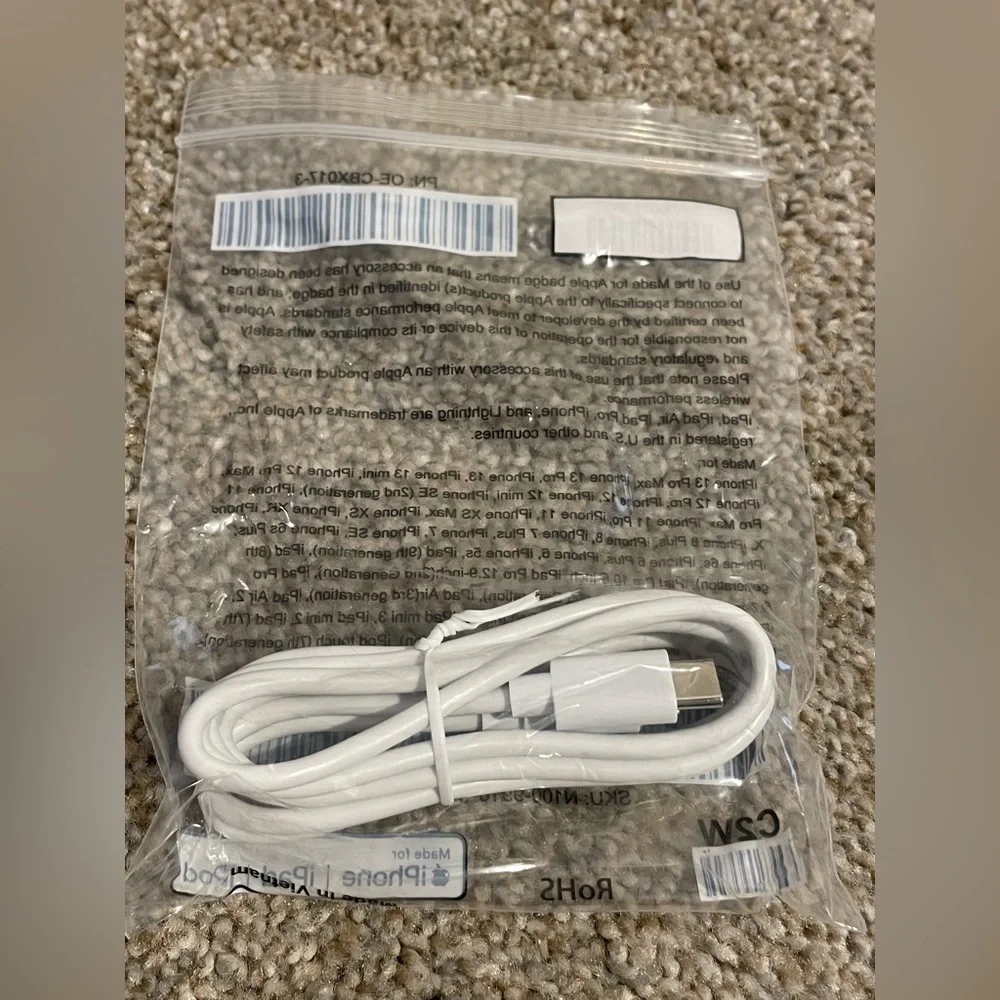 NEW iPhone iPad iPod Lightning to USB-C Charging Cable